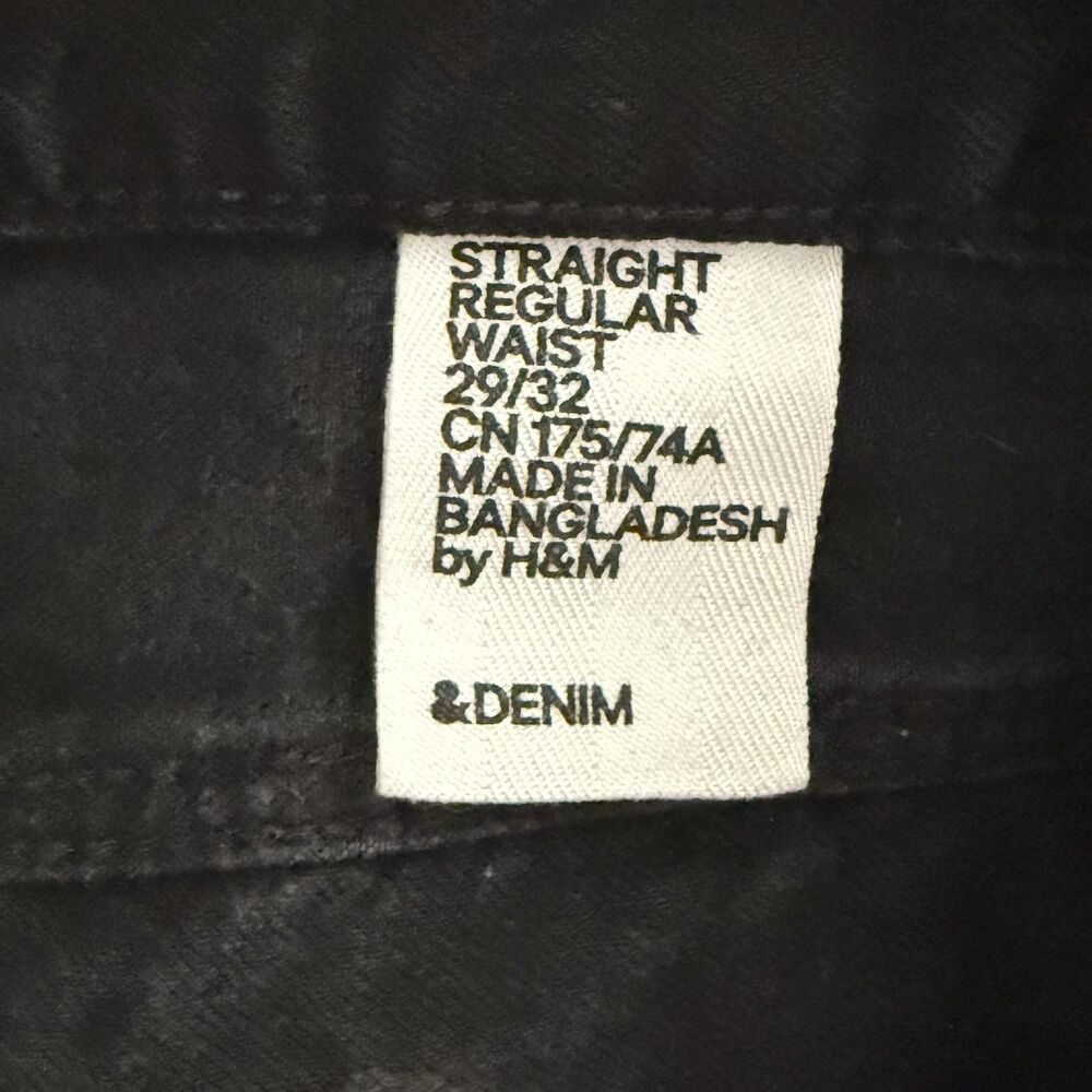 H&M Slim Stretch Denim Jeans Men's Size W29 x L32 Dark Rinse - Picture 13 of 16